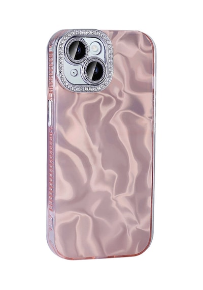 Teleplus Apple Uyumlu iPhone 15 Plus Kılıf Kamera Korumalı Esila Taşlı Kapak