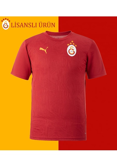 Gsstore Galatasaray Lisanslı Kırmızı A Takım 5 Yıldız Antrenman T-shirt Kırmızı