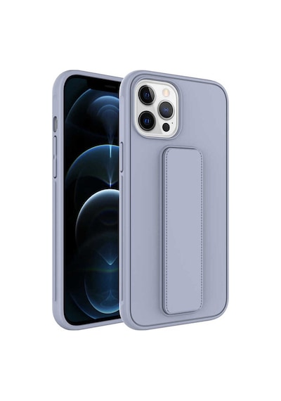 Apple Uyumlu iPhone 12 Pro Max Kılıf Zore Qstand Kapak Gri