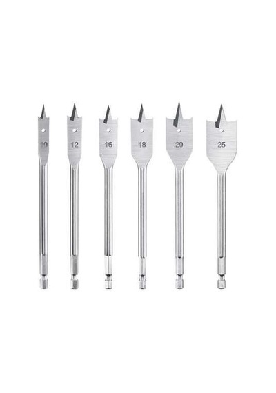 Sgs 6 Parça Bits Saplı Ahşap Yaprak Matkap Ucu Seti Sgs1480