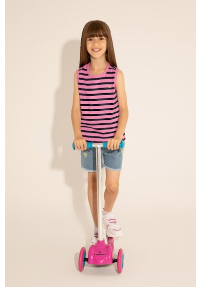 U.S. Polo Assn. Kız Çocuk Menekşe Bisiklet Yaka Kolsuz Tişört 50288431-VR037