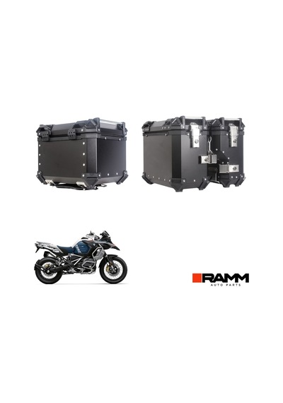 Bmw Motorrad 1200 Gs - 1200 Gs Adventure - 1250 Gs - 1250 Gs Adventure Alüminyum Üçlü Çanta Seti - Siyah