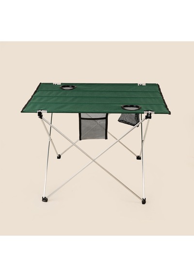 Katlanabilir Kamp Masası - Yeşil - 73x55x48 Cm Çok Renkli