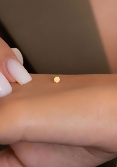 14 Ayar Altın Daire Model Geçmeli Hızma Sarı