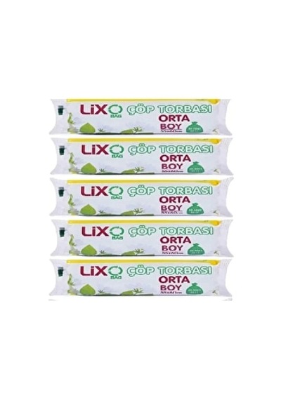 Orta Boy Çöp Torbası 55 X 60 Cm 20 Li Rulo X 5 Paket 100 Adet Mavi