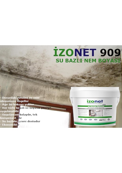 İzonet 909 Nem Ve Rutubet Boyası Su Bazlı 18 Kg