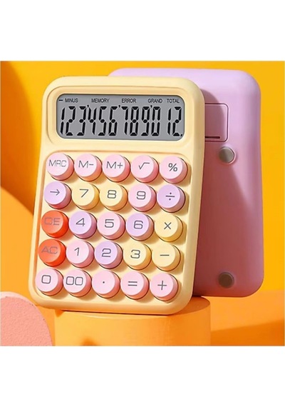 Renkli Hesap Makinesi Açık Pembe