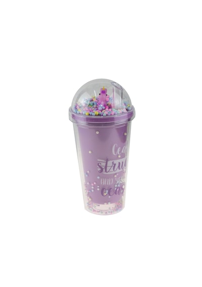 Bardak Matara 600 Ml Suluk Matara Pipetli Mor