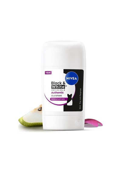 Kadın Stick Deodorant Black&white Invsible Authentic 50 Ml,terleme Karşıtı,meyve,çiçek Kokusu,kumaş Koruması,alkolsüz