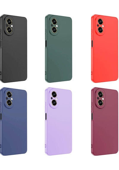 Realme 12 Lite Uyumlu İçi Kadife Kamera Korumalı Renkli Silikon Kılıf
