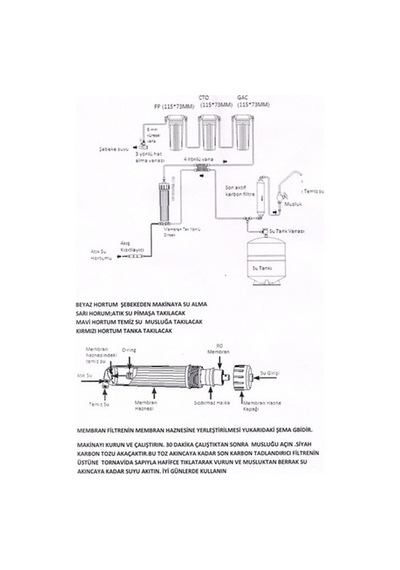 Su Arıtma Cihazı Tankı 11 Galon Metal 40 LT + Vana