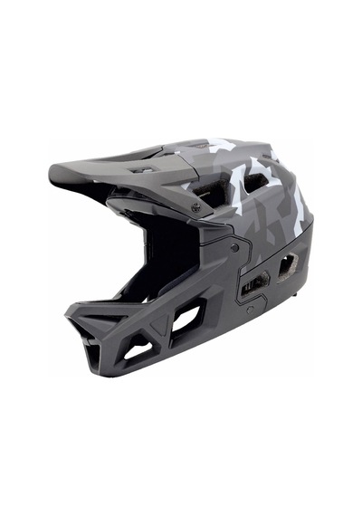 İmpact Stroke Gri Kamuflaj 59-61cm L Fullface Bisiklet Kaskı