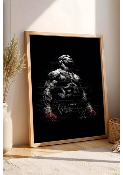 Mike Tyson Çerçeveli Tablo Boksör Tablosu - Estetik Poster