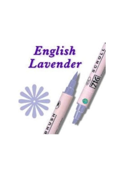 Scroll & Brush Çift Çizgi Ve Fırça Uçlu Kaligrafi Ve Gölgeleme Kalemi 803 English Lavender