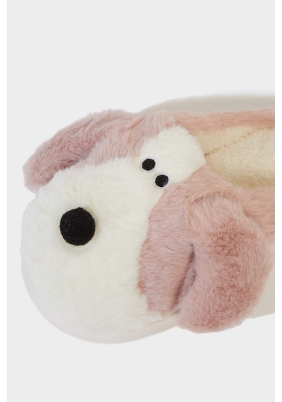 Defacto Kız Çocuk Köpek Temalı Düz Taban Panduf F1916a825wnpn10 Pembe-pn10