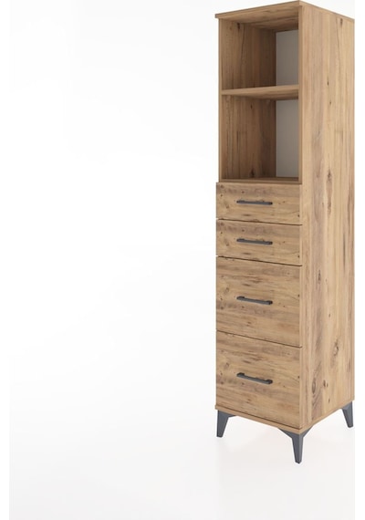 Hyperion Dolap 2 Raflı 4 Çekmeceli 44x44x182 Çam-çam Atlas Çam