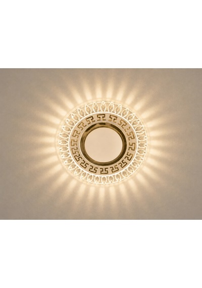 1 Adet Noas Yl65 1757 Flora Led Çerçeveli 4000k + Mavi Yuvarlak Kristal Cam Spot Gu10 Duy Rekli