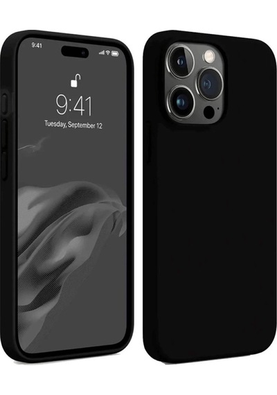 Apple iPhone  Uyumlu,  15 Pro Max Kılıf First Silikon - Siyah