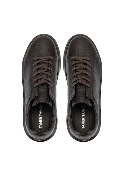Tamer Tanca Erkek Hakiki Deri Kahverengi Taban Sneakers & Spor Ayakkabı 1212 2501 Erk Ayk Y26 Khv Tbn/khv Fltr Kahve