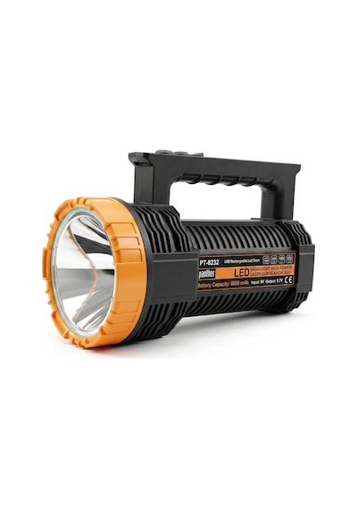 Panther Pt-8232 Usb Şarjlı Avcı El Feneri 3000 Lümen 20 Watt Yanma Süresi 10 Saat Beyaz