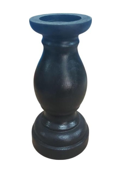 Ahşap Siyah Şamdan 15x7cm