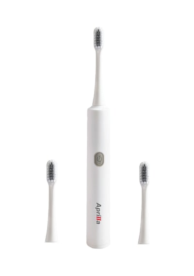 Beyaz Atb-8717 Titreşimli Değiştirilebilir Başlıklı Su Geçirmez Gövdeli Beyaz Diş Fırçası