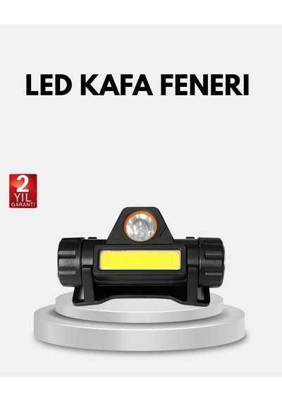 Profesyonel Şarjlı Led Kafa Lambası - Uzun Mesafe + Ortam Aydınlatması Çok Renkli 25227541