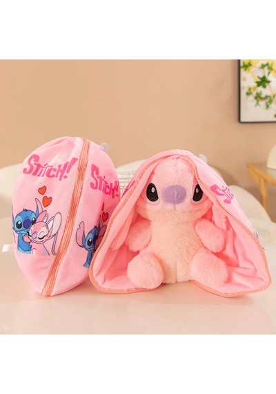 Fermuarlı Lilo Stitch Peluş Oyuncak 30cm Stich İthal Tüylü Peluş Ayı Uyku Arkadaş Çok Renkli