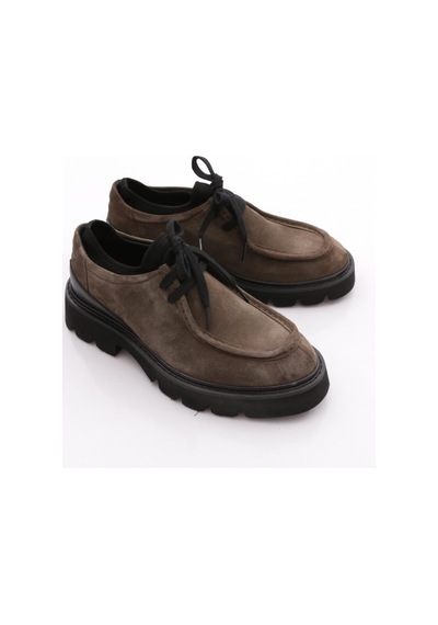 Dgn 108 Erkek Loafer Ayakkabi Haki Süet