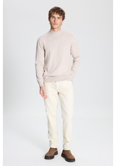 AC&Co / Altınyıldız Classics Erkek Bej Melanj Standart Fit Normal Kesim Yarım Balıkçı Yaka Triko Kazak Bej Melanj AC&Co / Altınyıldız Classics Erkek Bej Melanj Standart Fit Normal Kesim Yarım Balıkçı Yaka Triko Kazak Bej Melanj