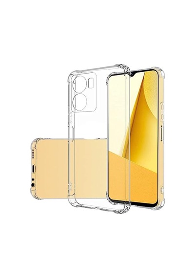 Vivo Y16 Kapak Kamera Korumalı Airbag Antishock Köşe Korumalı Şeffaf Silikon Kılıf