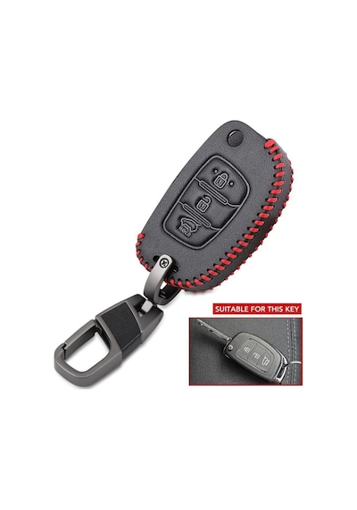 Deri Anahtar Kılıfı Hyundai İ20, İ30, İ35, İx20, İx35 İle Uyumlu
