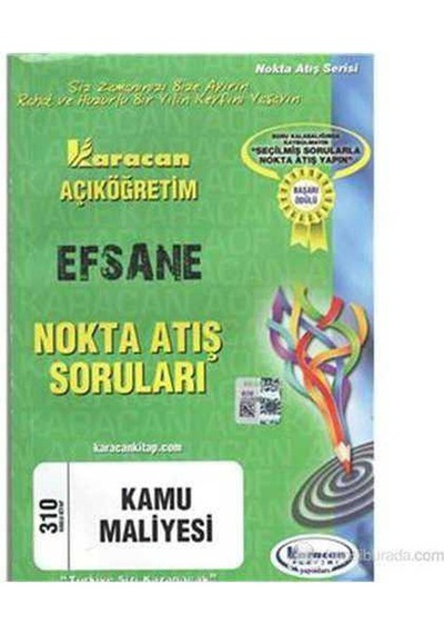 Karacan Aöf 2014 2.sınıf Kamu Maliyesi Nokta Atış Soruları Karacan Açıköğretim Yayınları