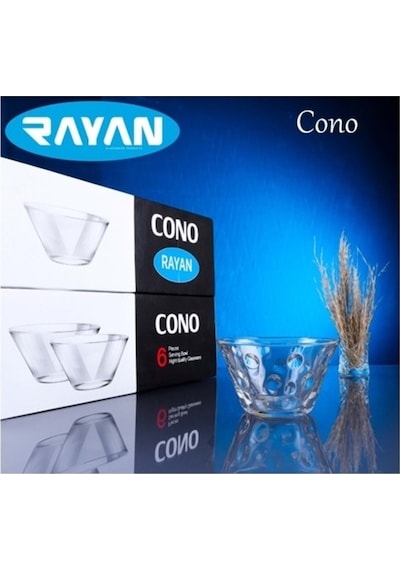 Cono Maria 6'lı Büyük Cam Kase Royaleks-69816