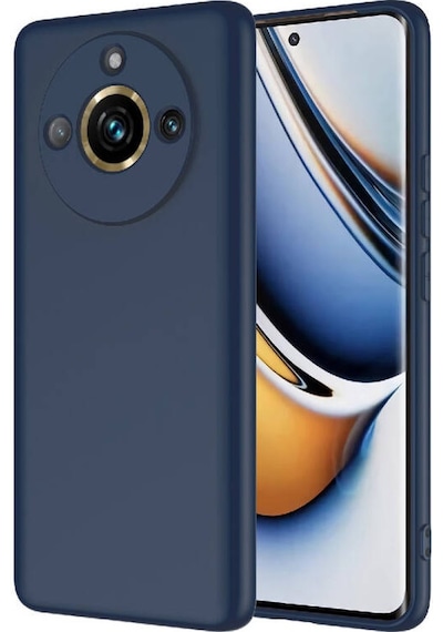 Realme 11 Pro Plus Kılıf İçi Telefonu Çizmeyen Kadife Kaplı Dışı Soft Yapılı Esnek Lansman Kapak Ryc/mara Lacivert
