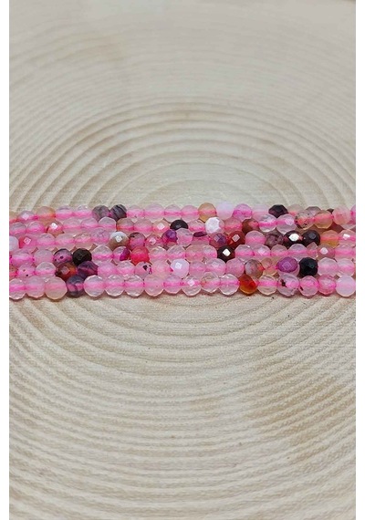 Yasamtohumu Pembe Opal Taşı Yarım Dizi 2,5 MM 17  CM Lacivert