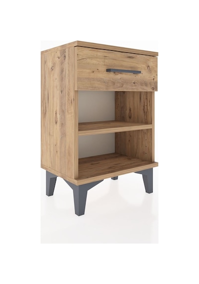 Arges Komodin Tek Raflı Tek Çekmeceli 44x30x64 Çam-çam Çam