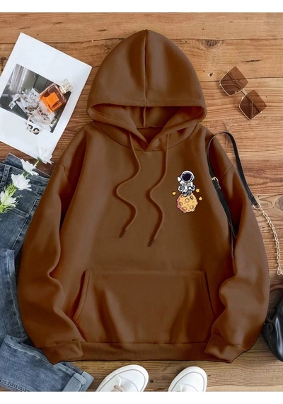 Altamira Kadın Galaxy Sırt Baskılı Oversize Sweatshirt 001