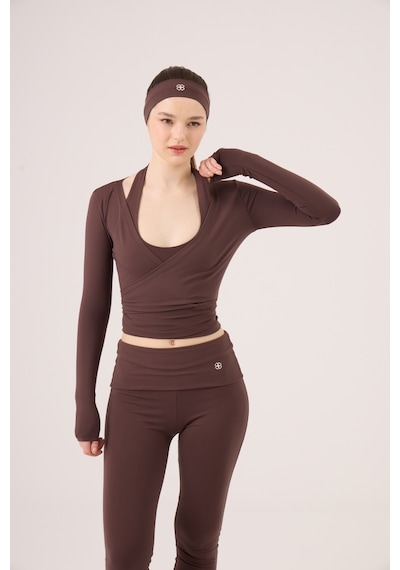 Holly Lolly Bağlamalı Crop Kesim Ellen Bolero Kahve