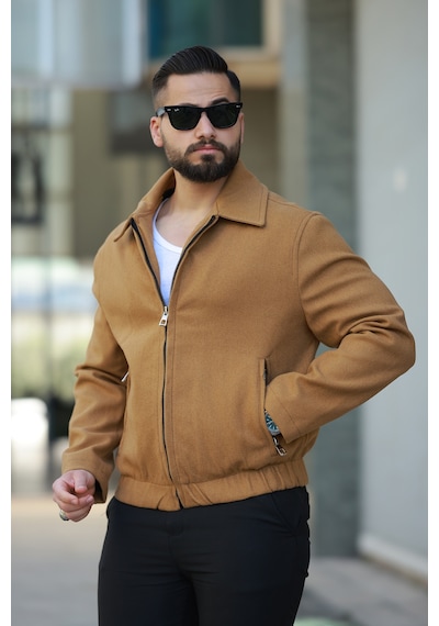Erkek Yakalı Baharlık Kaşe Ceket Çok Renkli