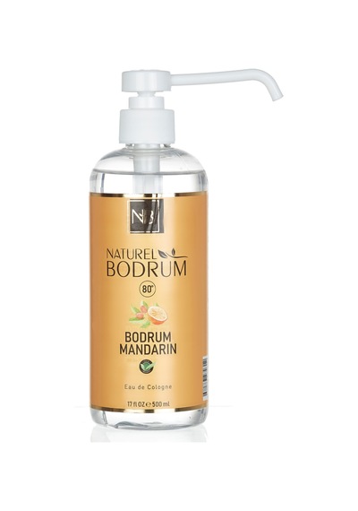 Mandarin Kolonyası 500 Ml Sprey Başlıklı Bodrum Mandarinsı Ekonomik Boy %80 Alkollü