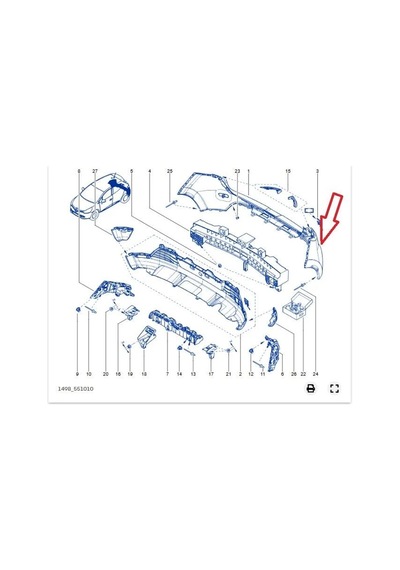 Renault Clio 4 - Iv Arka Tampon