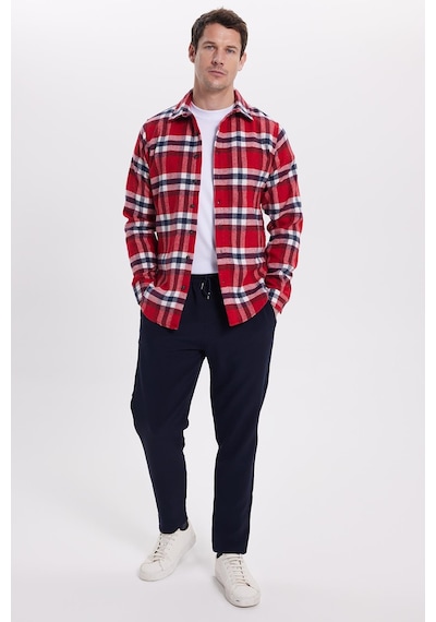 Tudors Erkek Slim Fit Dar Kesim Kareli Kışlık Oduncu Gömlek-42098 Çok Renkli Tudors Erkek Slim Fit Dar Kesim Kareli Kışlık Oduncu Gömlek-42098 Çok Renkli
