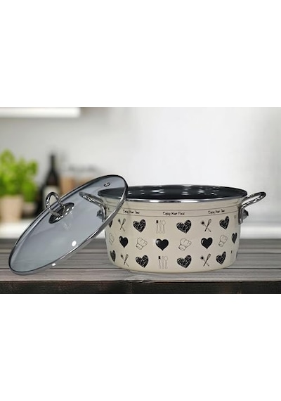 Siyah Emaye Kızartma Tenceresi 22 Cm 12v