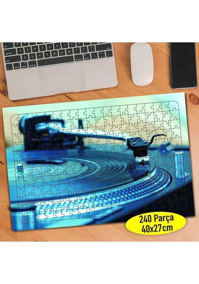 Dj Turntable Plak Pikap Müzik 240 Parça Puzzle Yapboz-62097394