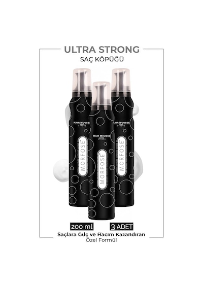 Morfose Extra Strong Köpük 200 Ml 3 Adet