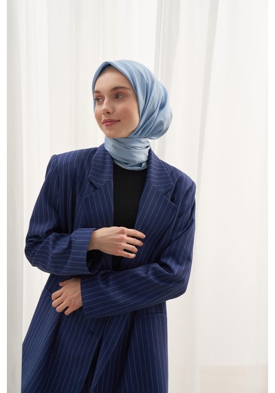Carell Twill Eşarp Mavi Çok Renkli