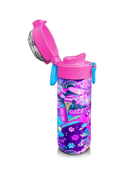 Coral High Kids Grafiti Desenli Pipetli Ve Direkt İçim Çelik Termos 500 Ml 31961 Desenli