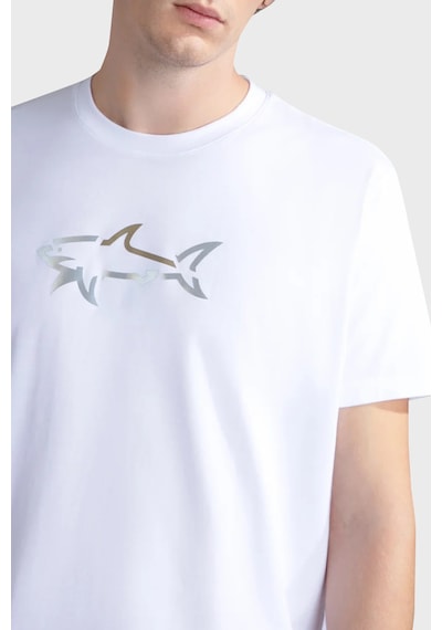 Paul & Shark Erkek T Shirt 24411085 010 Beyaz Beyaz