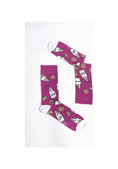 Ozzy Socks Milk Desenli Çorap Çok Renkli